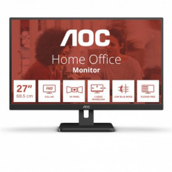 27.0- AOC VA LED 27E3UM Black Borderless (4ms, 3000:1, 300cd, 1920x1080, 178°/178°, VGA, HDMI, DisplayPort, USB Hub: 2 x USB3.2, Speakers 2 x 2W, Refresh Rate 75Hz, Audio Line-out, VESA)